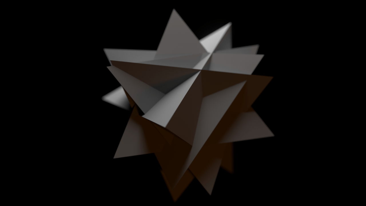 5 tetrahedron seeking constructing a F.I.T. - Blender final Render © Paolo Rudelli